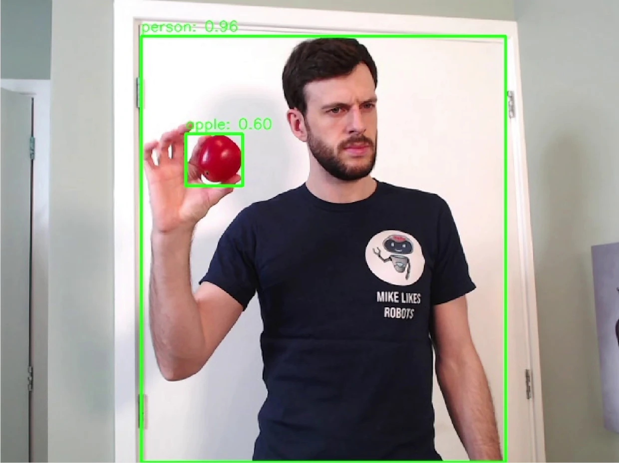 Image of apple with bounding box