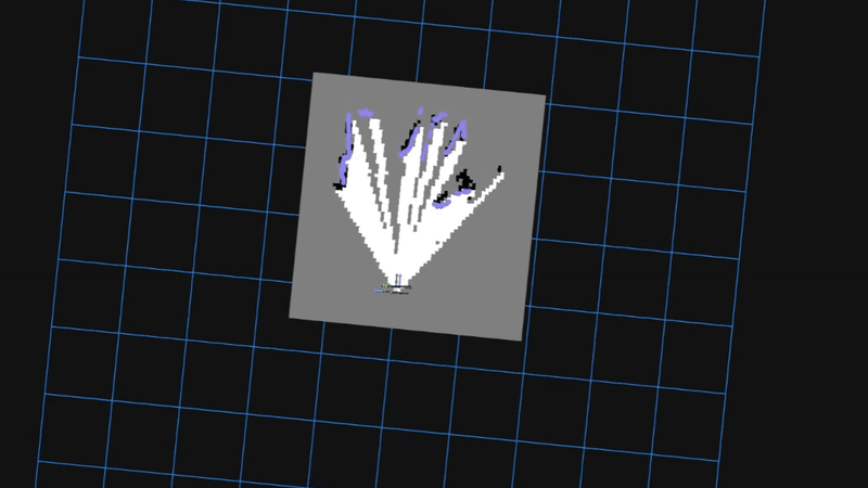 Foxglove clip showing robot mapping process