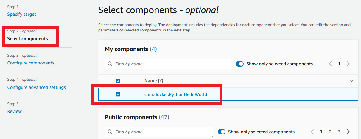 Add Component to Deployment