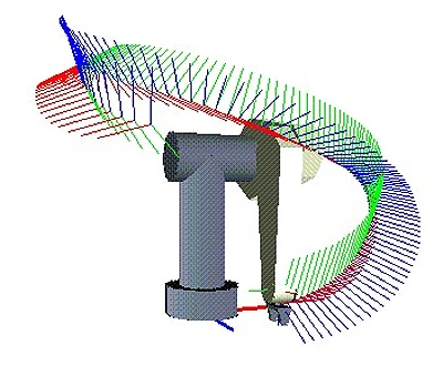 Robot arm trajectory example